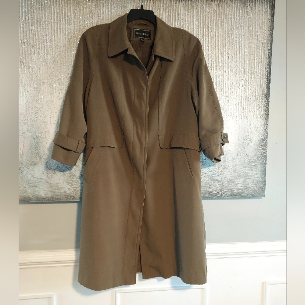 Gallery Women's Tan Trench Coat Sz-14